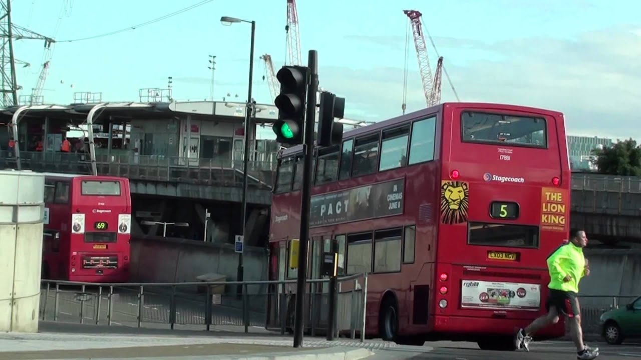 HD A Stagecoach ALX400 Arrives At Canning Town Bus Station On Route 5 hd-a-stagecoach-alx400-arrives-at-canning-town-bus-station-on-route-5