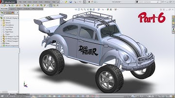 SolidWork_Volkswagen Beetle Car  Modeling | Advance Surface Modeling in SolidWorks _ Part-6