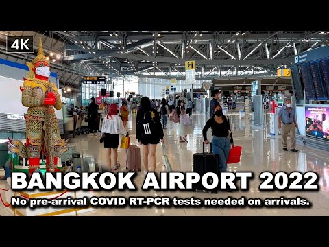 Bangkok, تايلاند | مطار Suvarnabhumi الدولي | جولة في المطار 4K