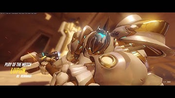 Overwatch Competitive Reinheardt POTM Quintuple Kill on Temple of Anubis