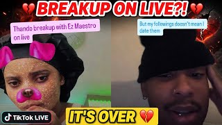 Thando and Ez Maestro breakup💔on live