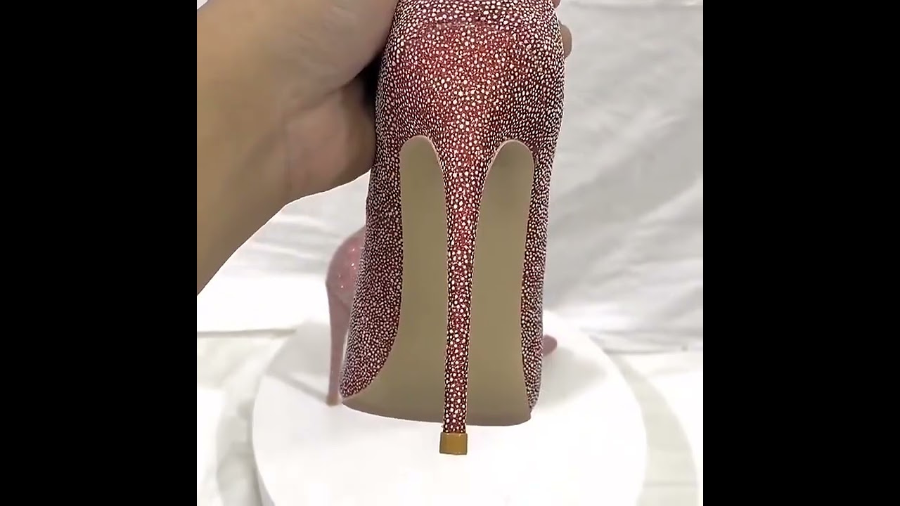 Sexy Red Sequins Cocktail Party Pumps High Heels 2022