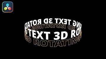 Create Rotating 3D Text Effect UNDER 5 Minutes in DaVinci Resolve | Fusion Motion Graphics Tutorial