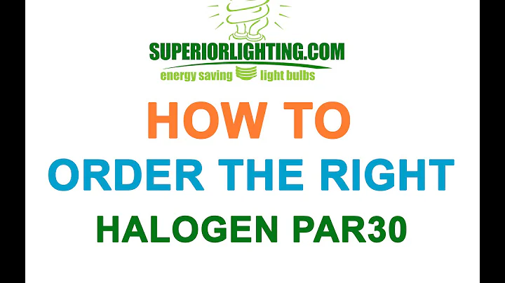 How to order a Halogen Par30 Flood Bulb - To make sure you get the correct one