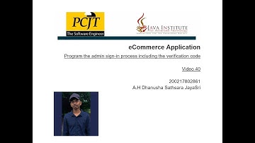 Program the admin sign in process including the verification code
