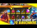 1 Lakh Diamond Gifts To Subscribers 💎 | Crying Moment | 50,000 Diamonds - Garena Free Fire