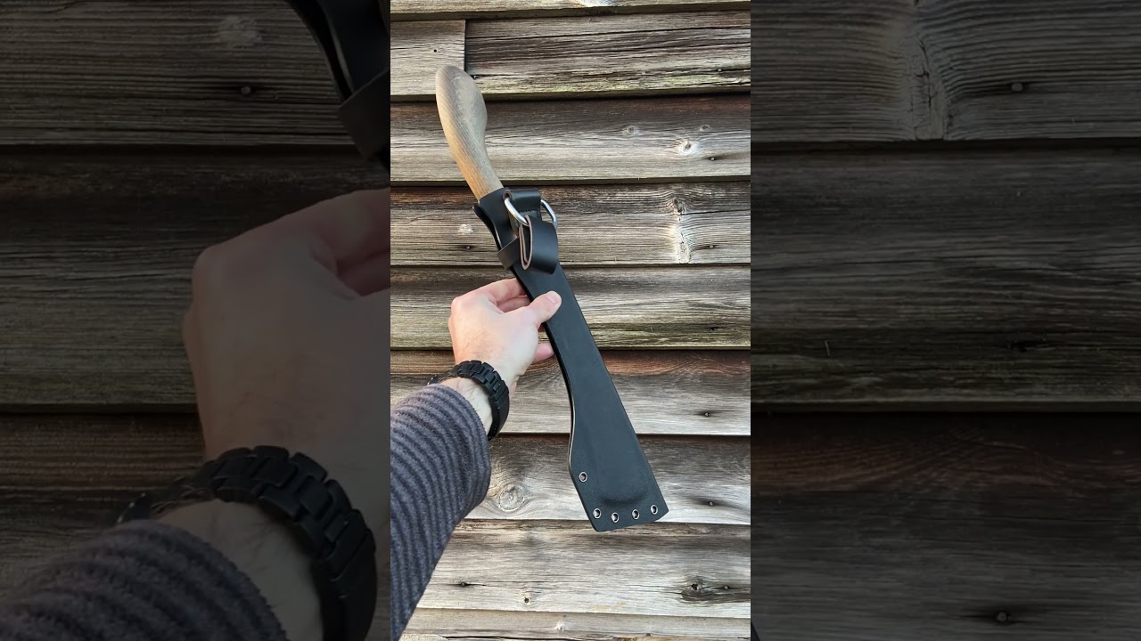 The BMC x MY Parang Lading Kilat in its UK made Kydex sheath. Only at BMC. 