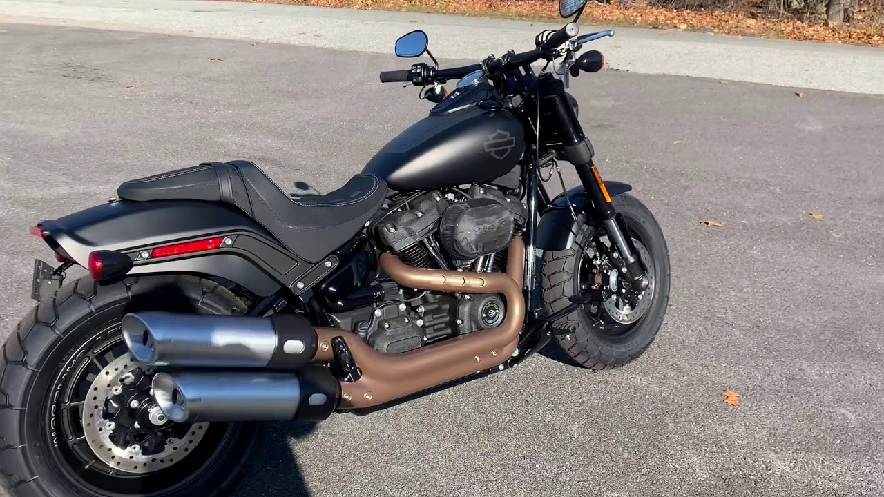 2020 Harley Davidson Fat Bob 114 In Black Denim Youtube