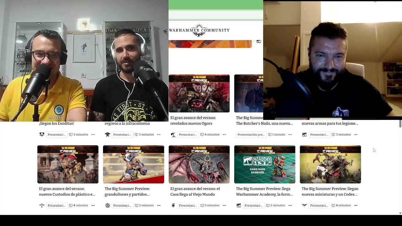 Directo de La Escotilla Estaliana Podcast comentando el big summer warhammer preview