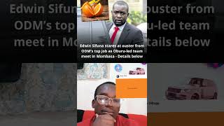 The ODM party has ousted Secretary-General Edwin Sifuna #viralvideo #sifuna #babuowino #trendingnow