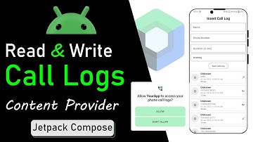 Read & Write Call Logs Using Content Provider with Jetpack Compose | Kotlin