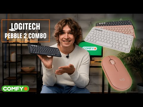 Бездротова клавіатура Logitech Pebble Keys 2 K380s компактна тиха Bluetooth сумісність з Windows macOS iOS Android колір графіт, видео 3