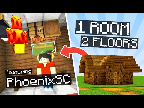 Minecraft Non Euclidean House Build - No Ceiling, only Floors!