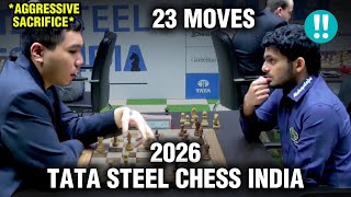 Lost In Just 23 Moves Wesley So (2705) Vs. Nihal Sarin (2660) Tata Steel Chess India 2026 - R8