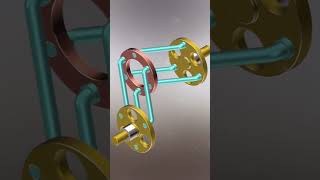 Satisfying 3D mechanical motion at 90 degrees #satisfying #engineering #animation