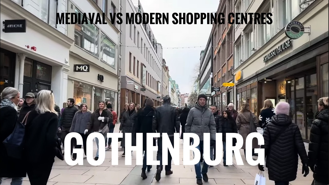 🇸🇪. Gothenburg 4K Walk, Sweden | Medieval Saluhallen and Modern Nordstan Shopping Centre and Stores