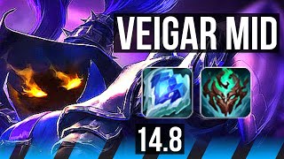 VEIGAR vs AKALI (MID) | 500+ games, 7/4/14 | KR Master | 14.8