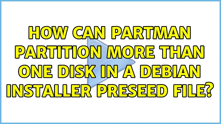 How can partman partition more than one disk in a Debian installer preseed file?
