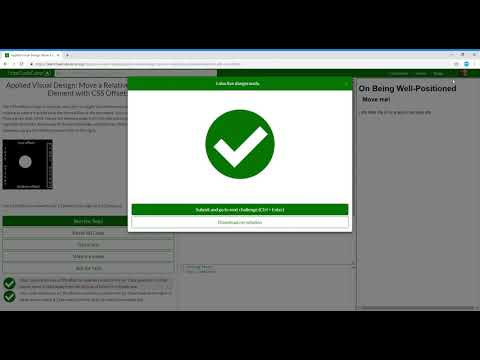 Applied Visual Design  Move a Relatively Positioned Element with CSS Offsets  freeCodeCamp20/52