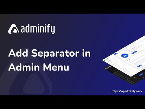 How To Add Separator in WordPress Dashboard Menu?