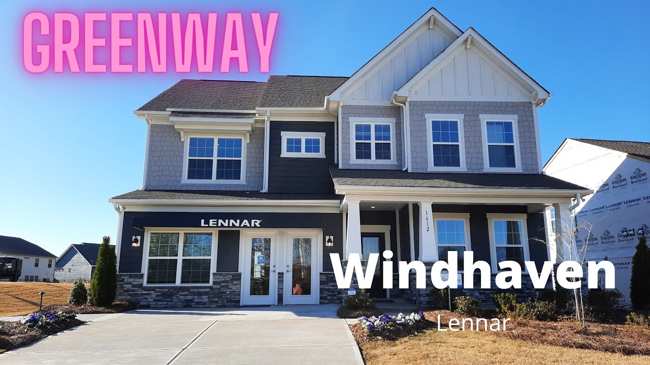 Windhaven. Greenway floorplan model. Lennar. New homes in Tega Cay SC