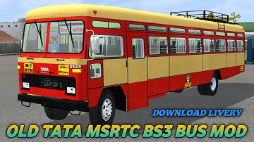 TATA MSRTC BS3 BUS MOD |DOWNLOAD मिरज ते बोरीवली BUS LIVERY BUSSID