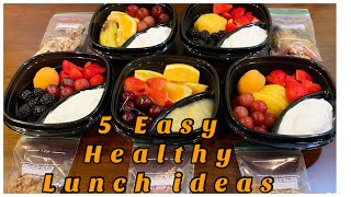 Five Easy Healthy Lunch Ideas for work or school / Lunch Box ideas