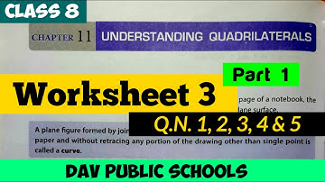 Class 8 maths chapter 11 worksheet 3 Q.N. 1, 2, 3, 4 and 5