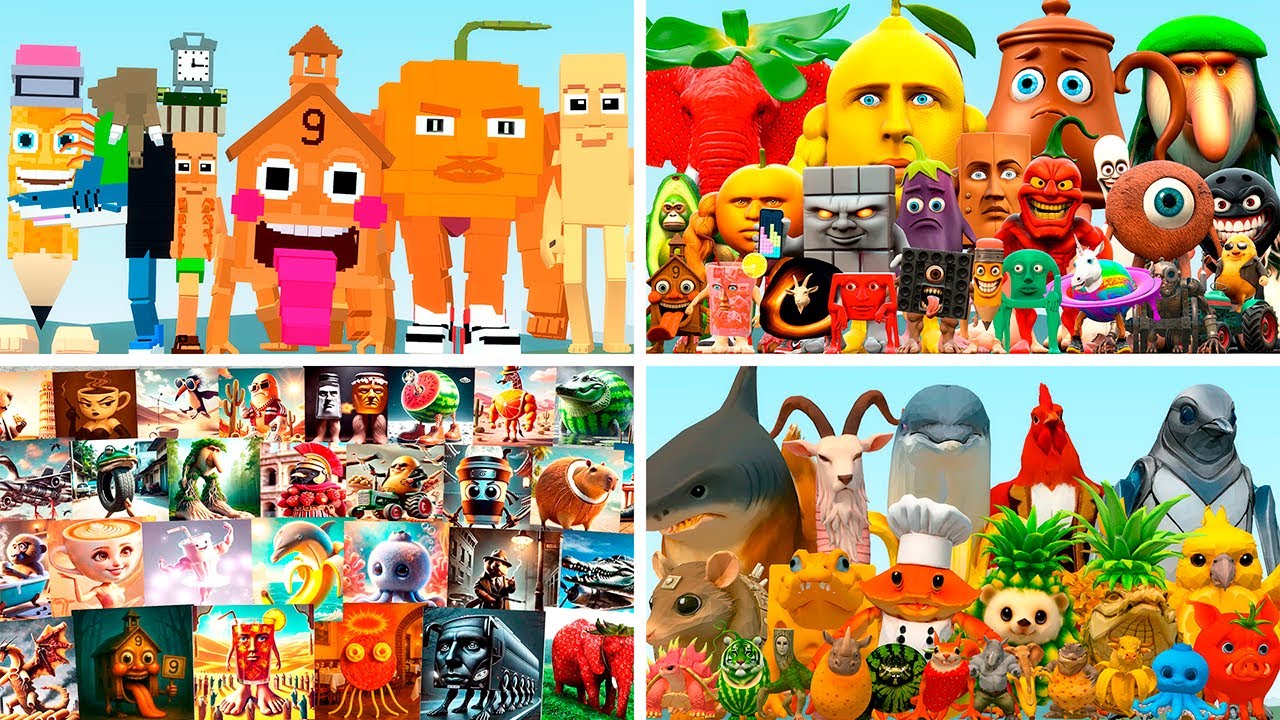 MINECRAFT BRAINROT VS ORIGINAL BRAINROT VS NEXTBOTS BRAINROT VS EATING BRAINROT (Garry's Mod)