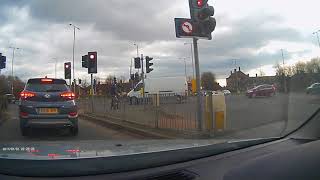 Dashcam - Speke, Liverpool - Scally Coming Off His Bike