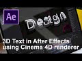 Transform 2D Text into Stunning 3D in After Effects with Cinema 4D Renderer ✨