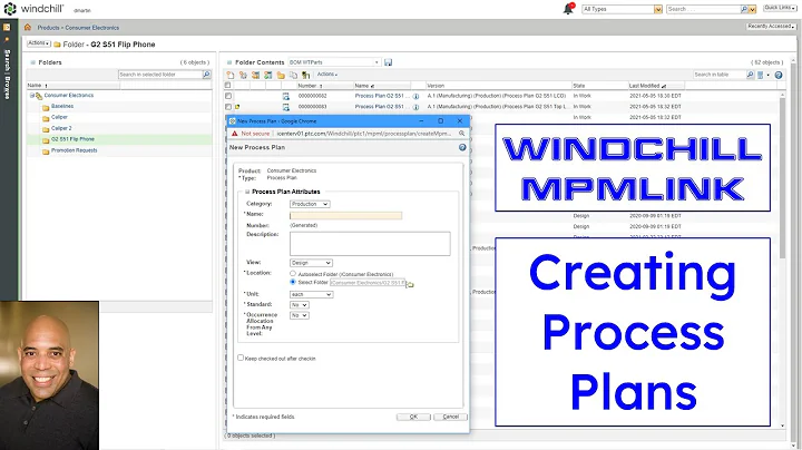 PTC Windchill MPMLink - Starting a Process Plan