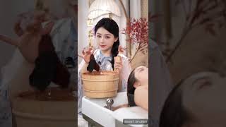 Asmr Hair Washing And Scalp Massage With Tea For Women