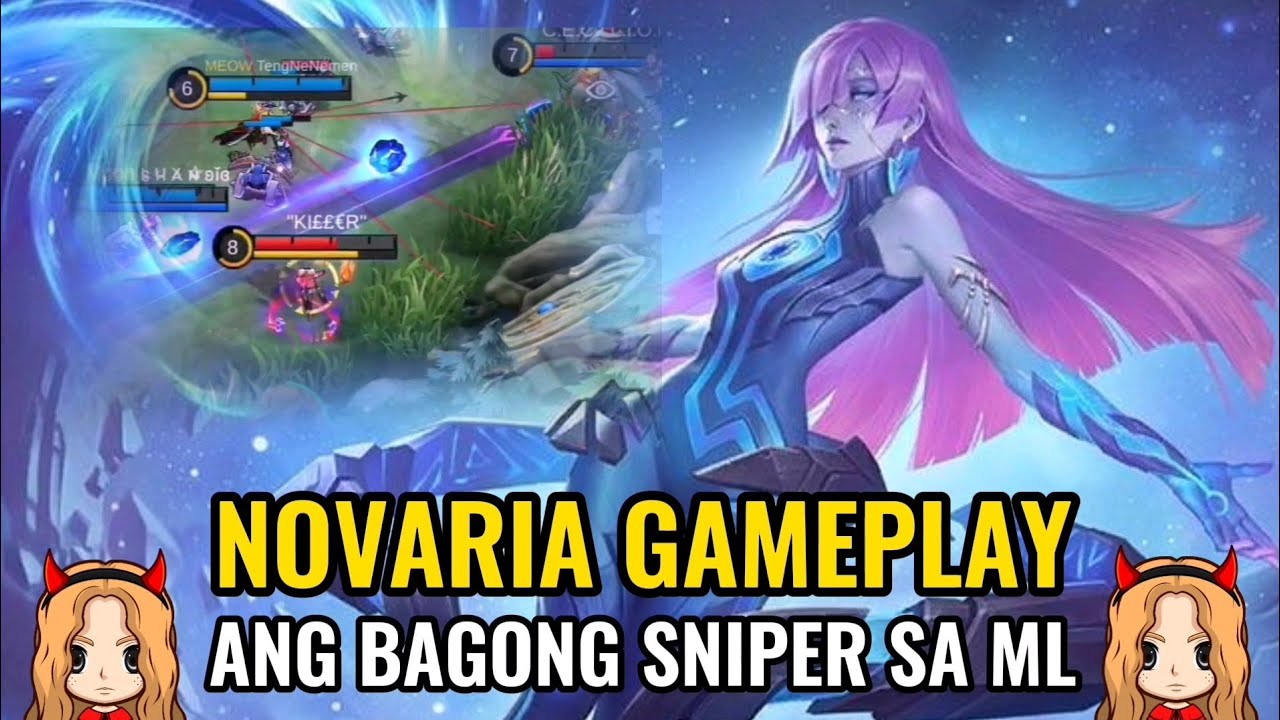 Novaria Gameplay - Ang Bagong Sniper sa ML (Bugbog ang mga Kalaban)