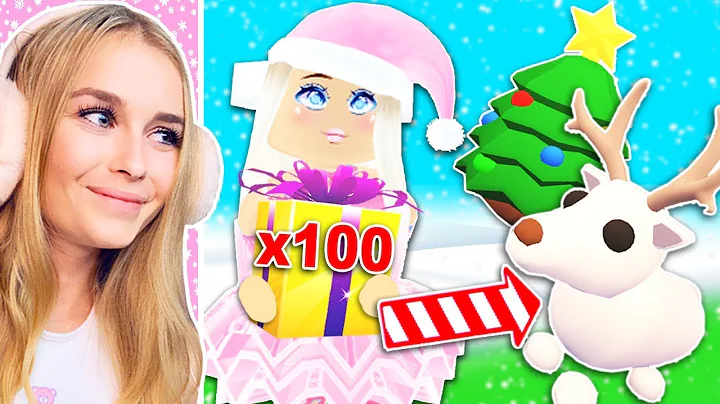 Opening 100 Legendary Christmas GIFTS In Adopt Me! (Roblox)
