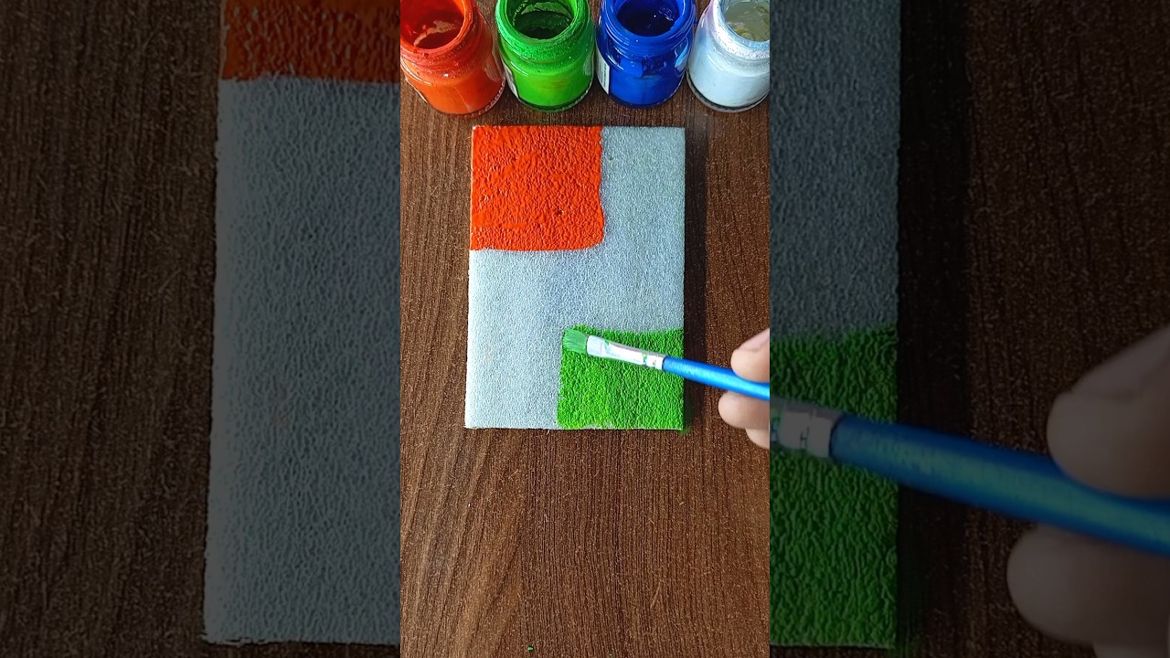 Indian Flag Foam Drawing 🇮🇳