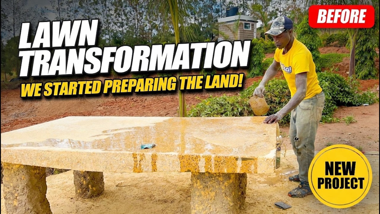 Land Preparation for Lawn Grass🌱| Digging the Compound & Terrazzo Polishing | FULL TRANSFORMATION