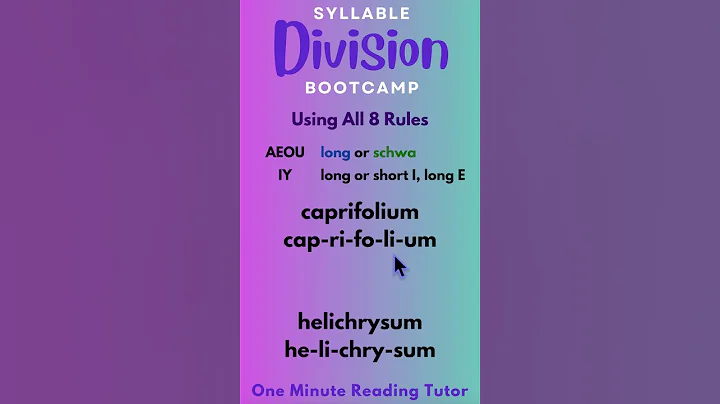 Syllable Division Bootcamp: Syllabication Rules & Examples 40 #syllabledivision #phonics #syllables