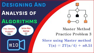 Recurrence Relation [ T(n)= 2T(n/4) + n^0.51 ] | Master Theorem | Example#3 | Algorithm