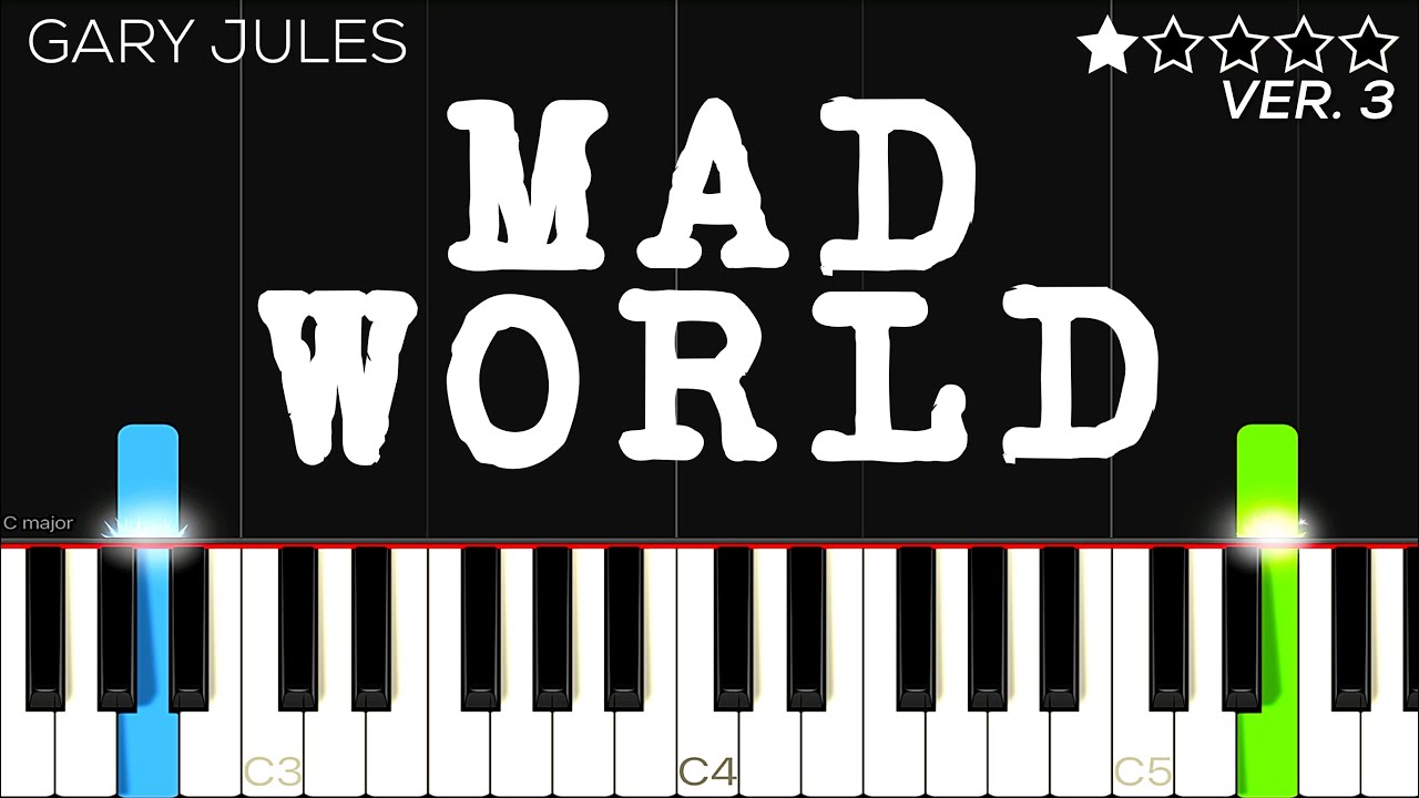 Mad World Sheet Music | Gary Jules | Piano Chords/Lyrics