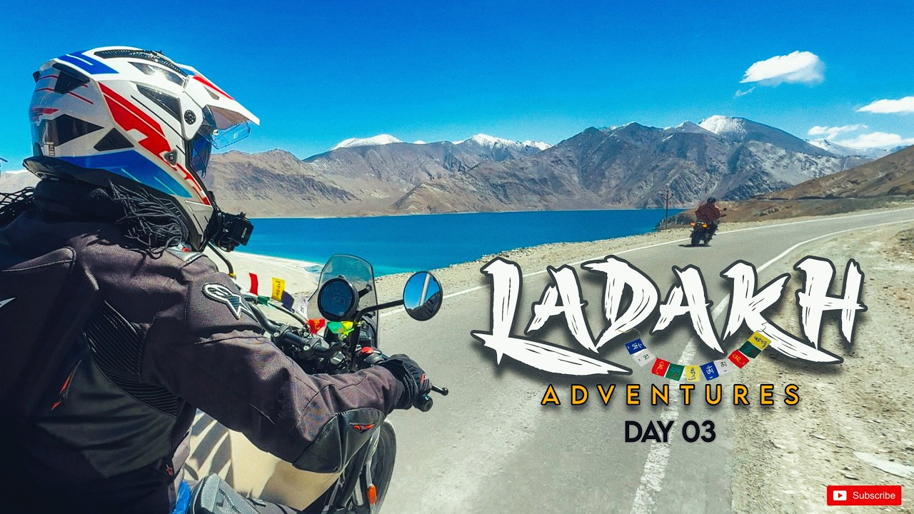 Dream Ride to Ladakh | Part 03 | පාට වෙනස් වෙන පැන්ගොං විල සොයා කදු හෙල් මැදින් | Pangong Lake | 4K
