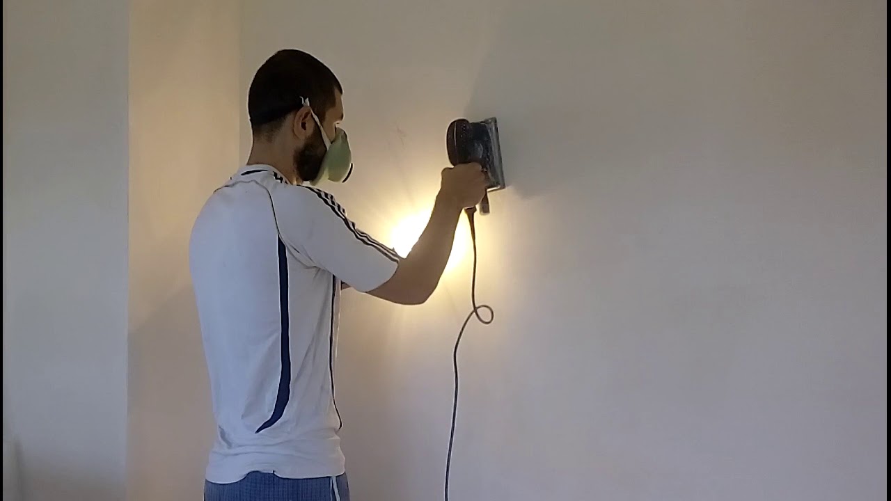 Обзор электроинструмента. Шлифмашина Bosch GSS 23 A. Шлифовка шпаклевки.