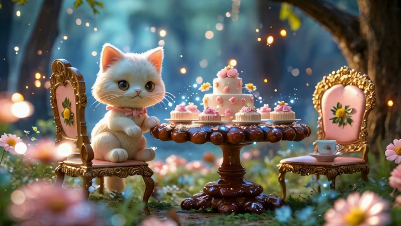 Lady Willow’s Woodland Tea Affair 🐱🍃🍰 | Relaxing Lofi for Gentle Moments & Calm 🎶🌸