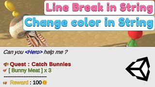 Unity How to change color in a String or Text | How to add Line Break in String - Visual Scripting Net Worth