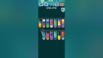 Water Color Sort Level 4790 Solution Gameplay