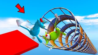 OGGY AND JACK TRIED THE IMPOSSIBLE SKY PARKOUR! (GTA 5 Funny Moments) screenshot 5