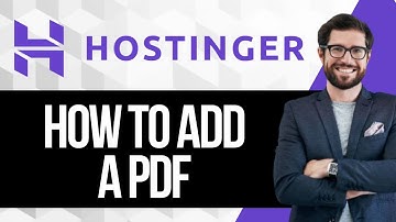 How to Add a PDF Document in Hostinger Website Builder