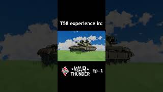 T58 experience in WarThunder #warthunder #animation #girlsundpanzer