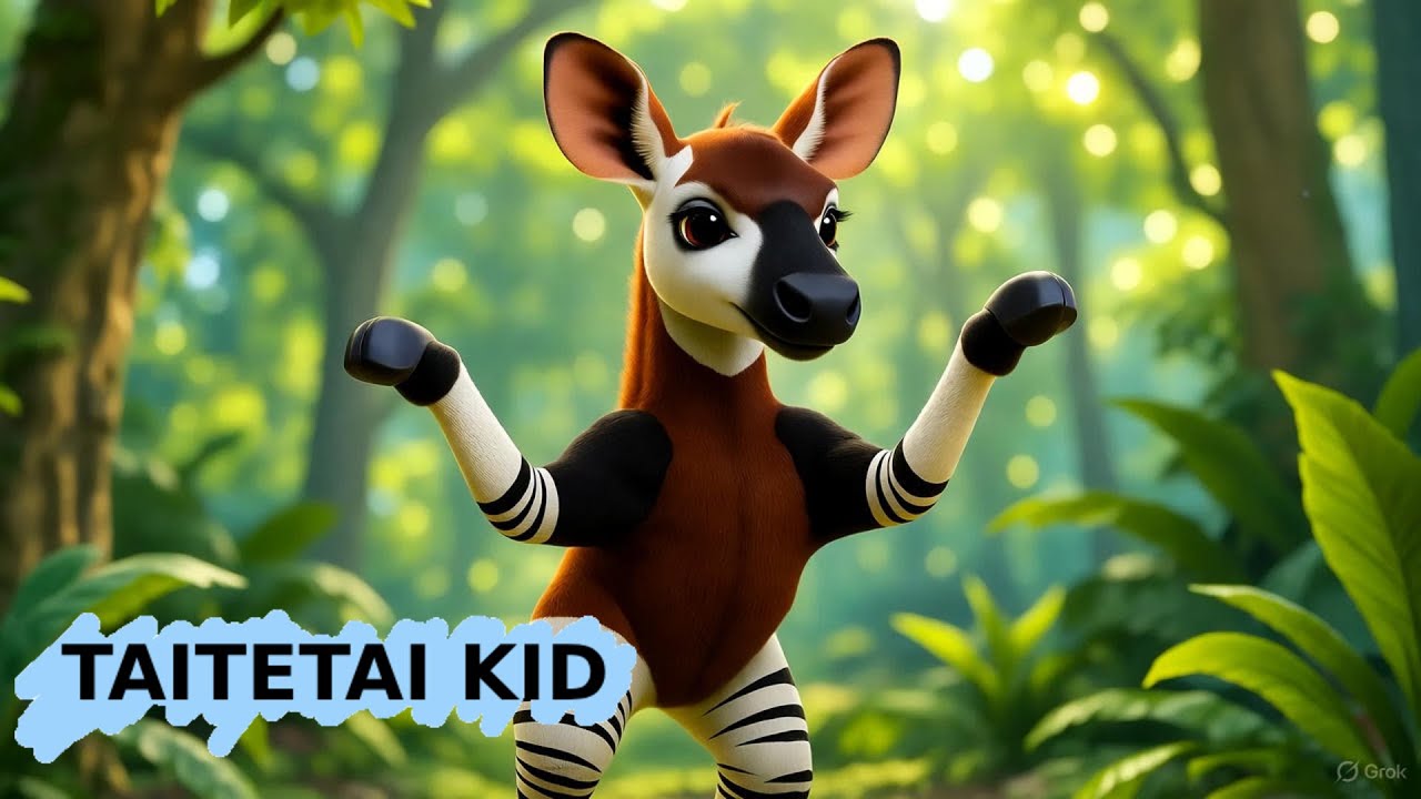 Okapi in the Forest - Fun Animated Music Video for Kids -  Children's song - TAITETAI KID