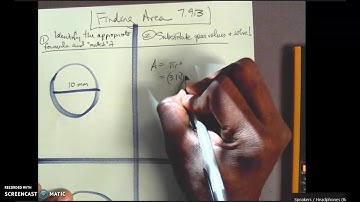 6PAP - Finding the area of a circle - (7.9B)